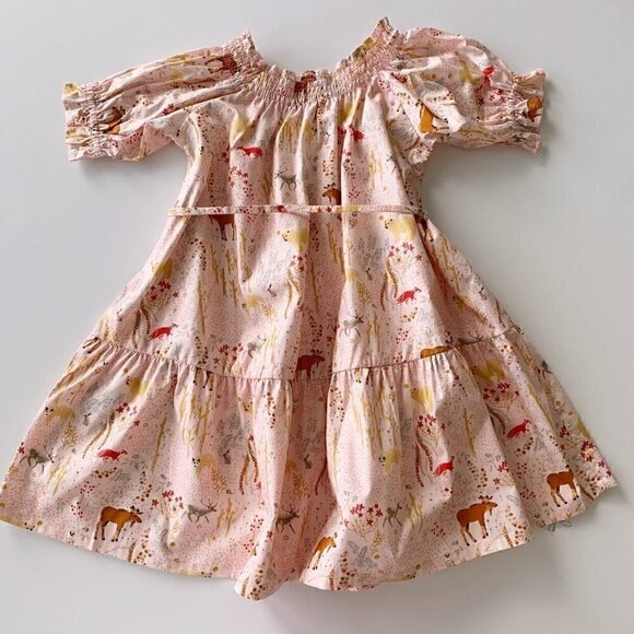 NWT Tea Collection Girl Puff Sleeve Midi Dress 2T - Picture 7 of 9